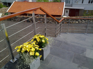balustrada sticla inox exterior metalconfex.ro